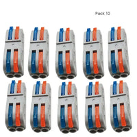 2 Way Lever Wire Connectors Reusable Cable Clamp Block ~1142