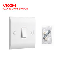 1, 2 & 3 Gang 2 Way White Light Switches – 250V AC ~1247