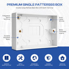 White Surface Mount Pattress Box 16mm ,25mm, 35mm~1254