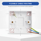 White Surface Mount Pattress Box 16mm ,25mm, 35mm~1254