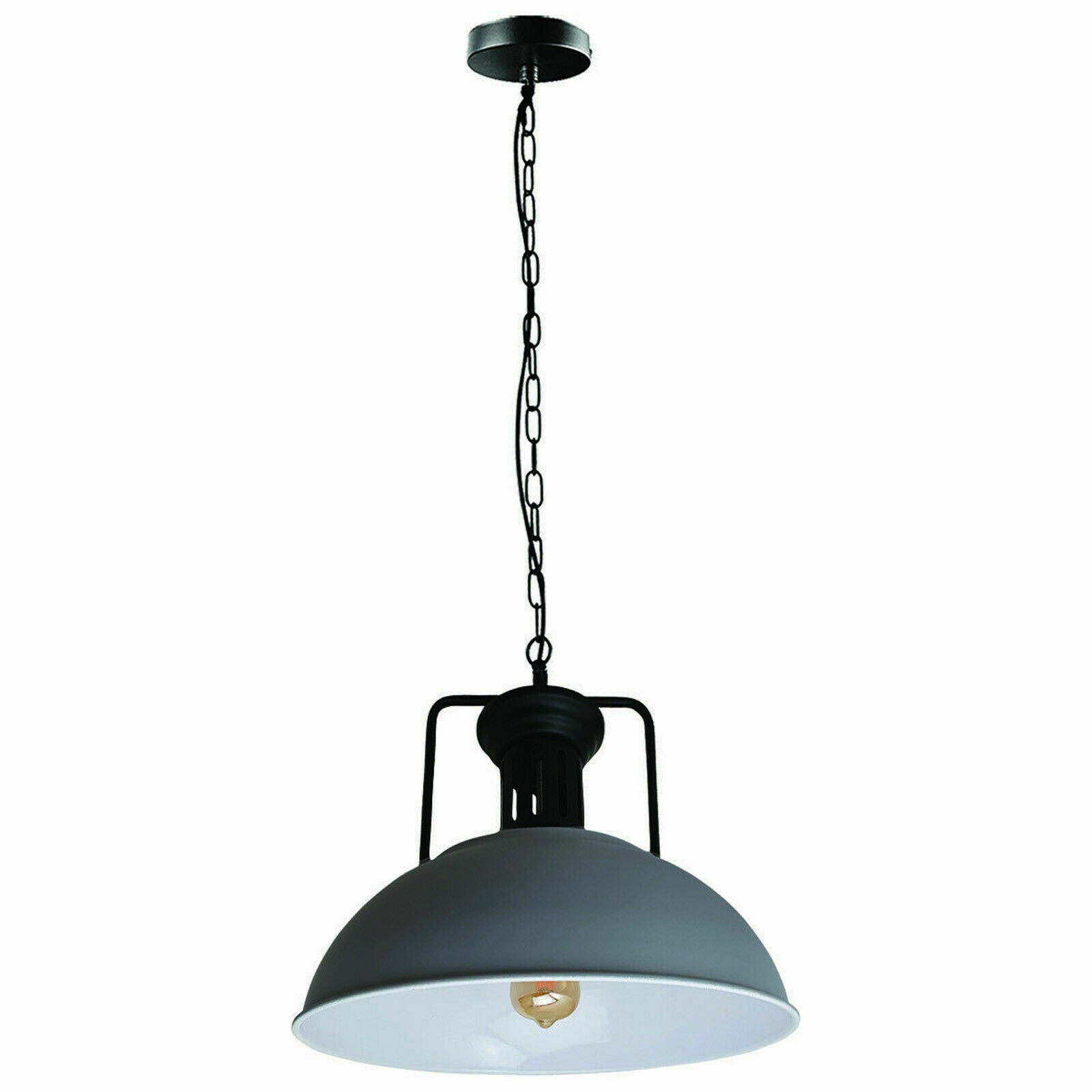 Black chain pendant light