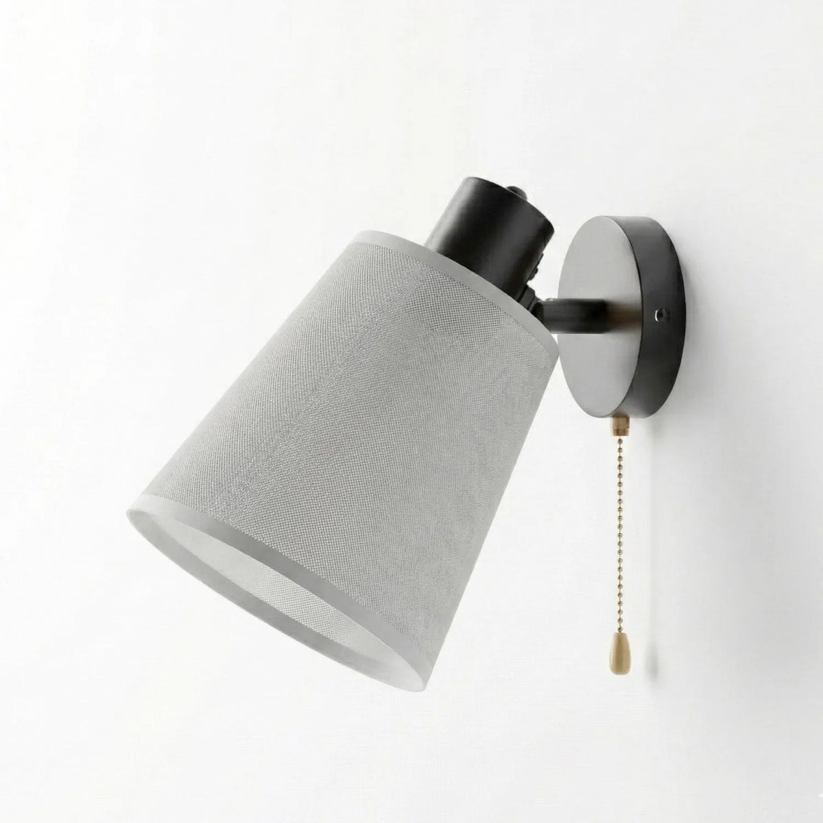 adjustable wall light featuring a classic coolie Metal lampshade