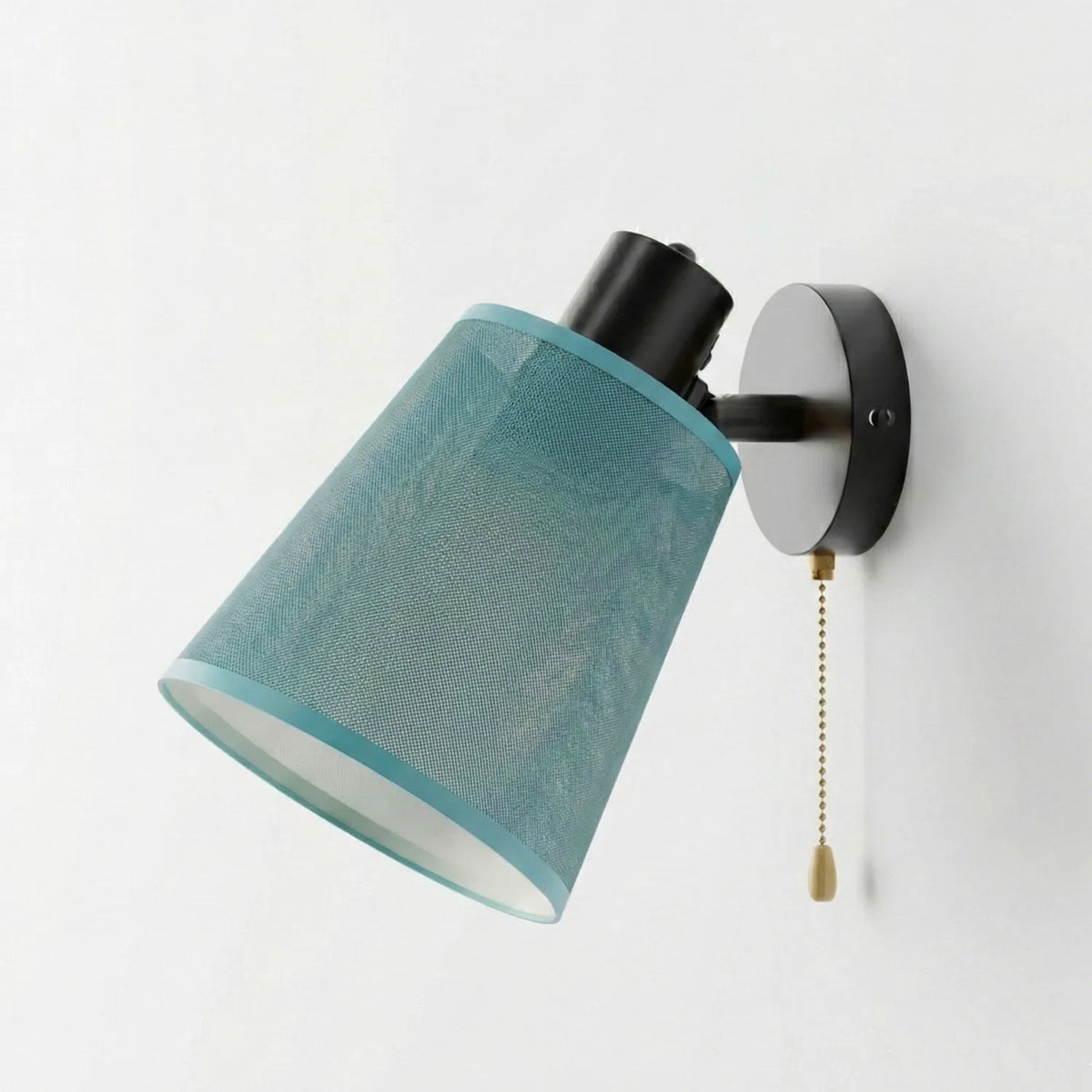 adjustable wall light featuring a classic coolie Metal lampshade