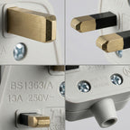 13A Fused UK 3 Pin Plug – White Rewirable Mains Plug ~1164