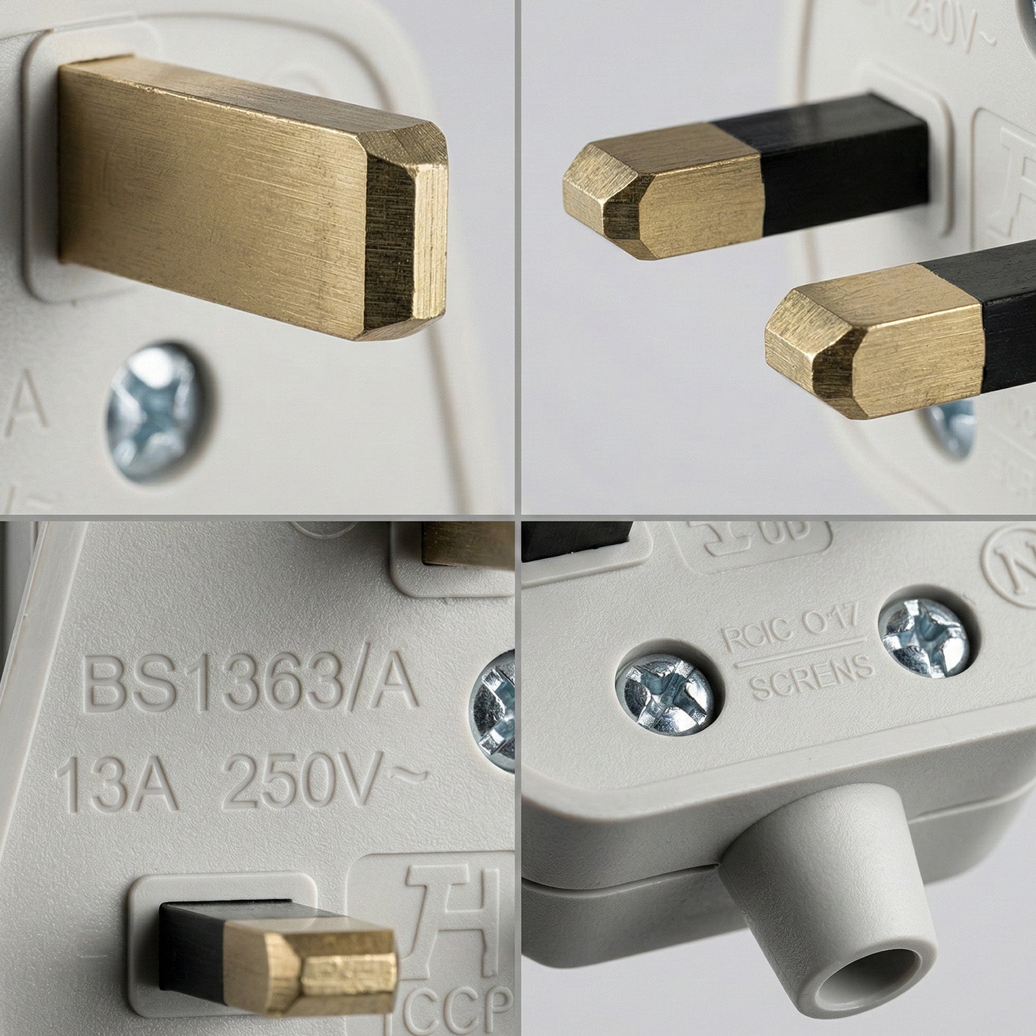 13A Fused UK 3 Pin Plug – White Rewirable Mains Plug ~1164