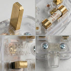 13A Fused UK 3 Pin Plug – Transparent Rewirable Mains Plug~~1163