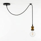 Industrial Pendant Light Adjustable E27 With Bulb ~1141