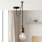 Industrial Pendant Light Adjustable E27 With Bulb ~1141