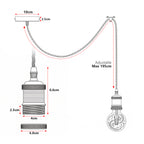 Industrial Pendant Light Adjustable E27 With Bulb ~1141