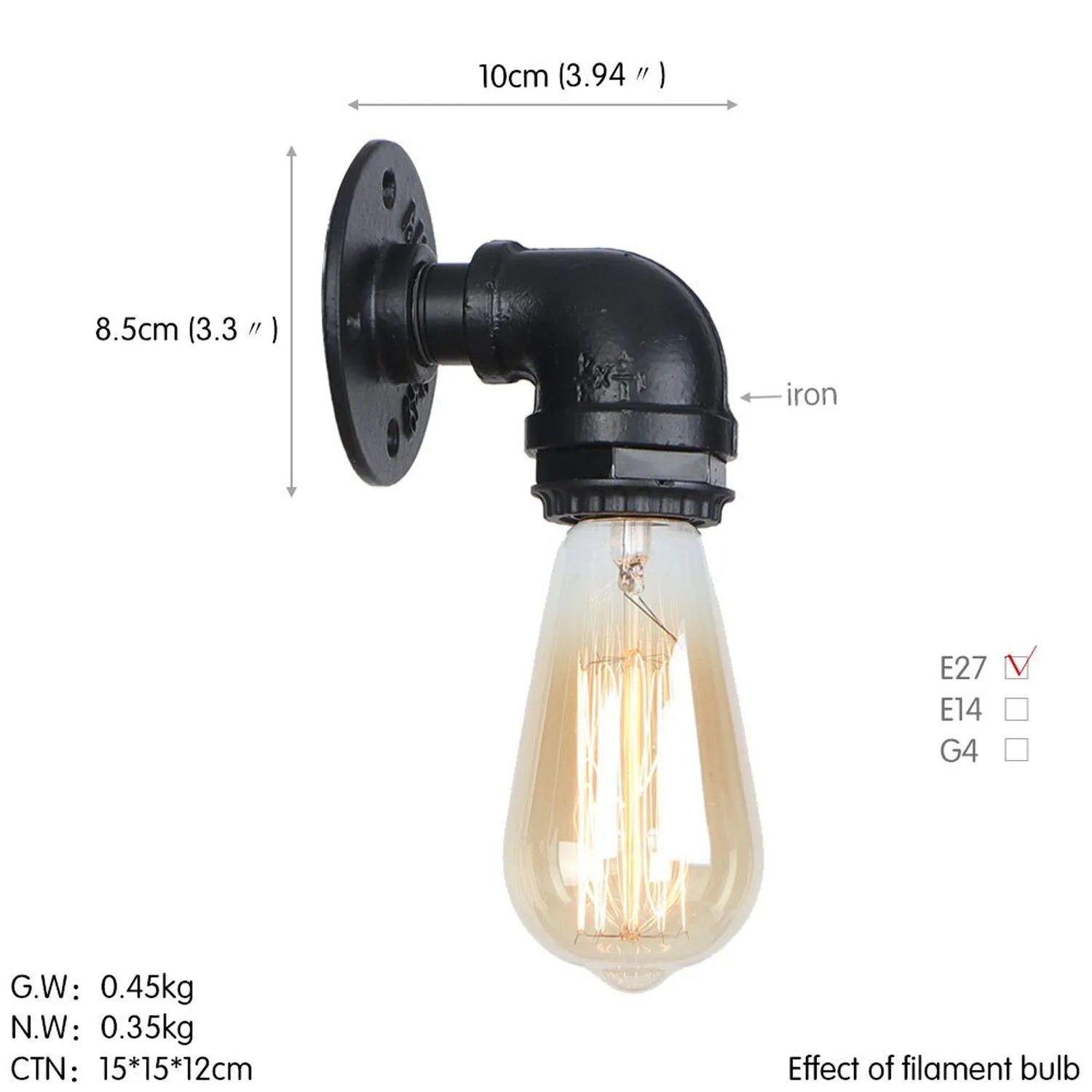 pipe wall light