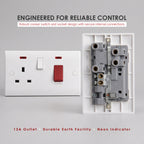 45A Cooker Switch with 13A Switched Socket and Neon – White ~1252