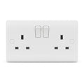 13A 2-Gang Double Pole (DP) Switched Plug Socket