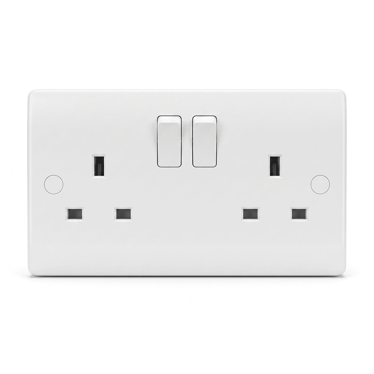 13A 2-Gang Double Pole (DP) Switched Plug Socket