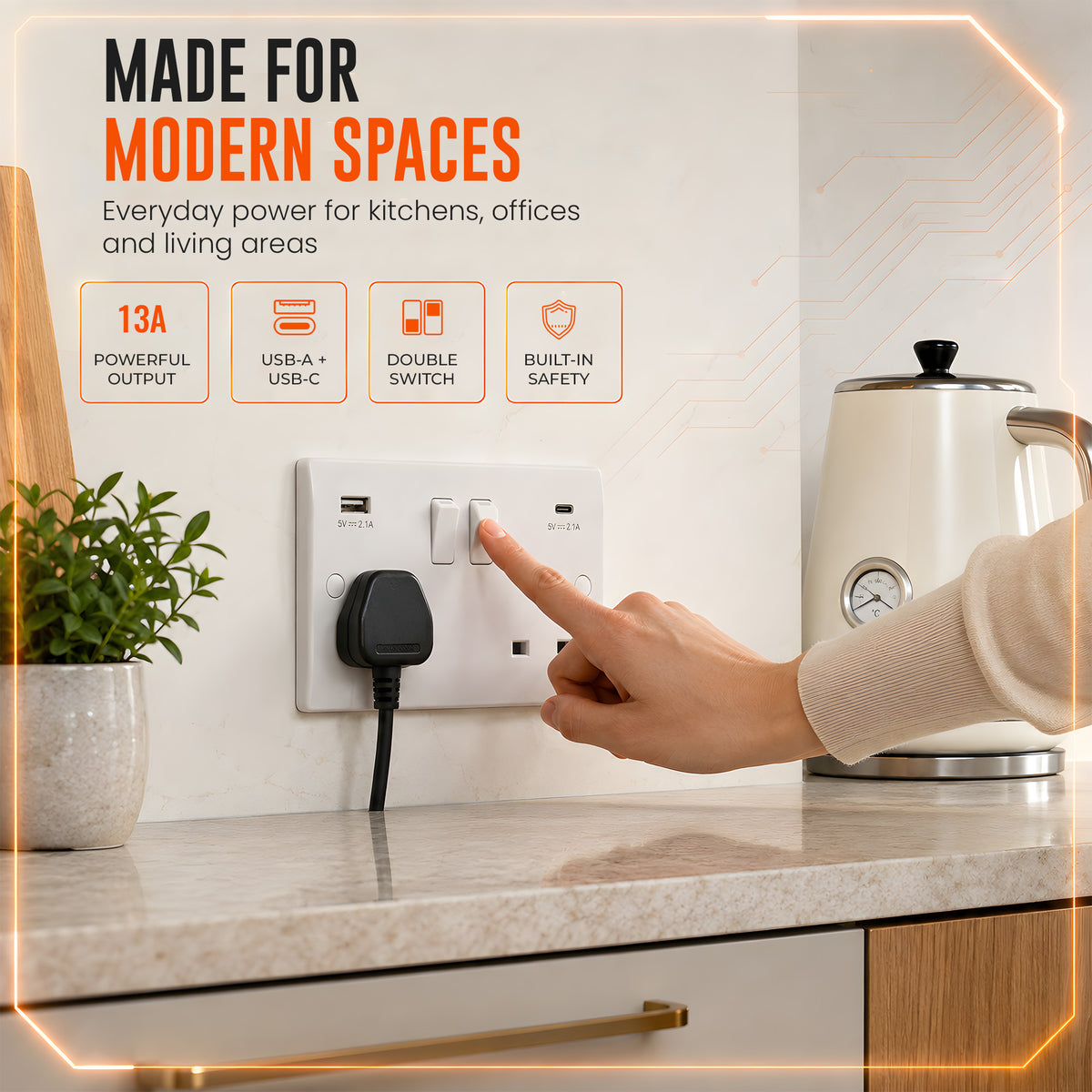 Fastcharging double sockets are the perfect upgrade 