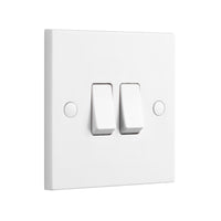 1, 2 & 3 Gang 2 Way White Light Switches – 250V AC
