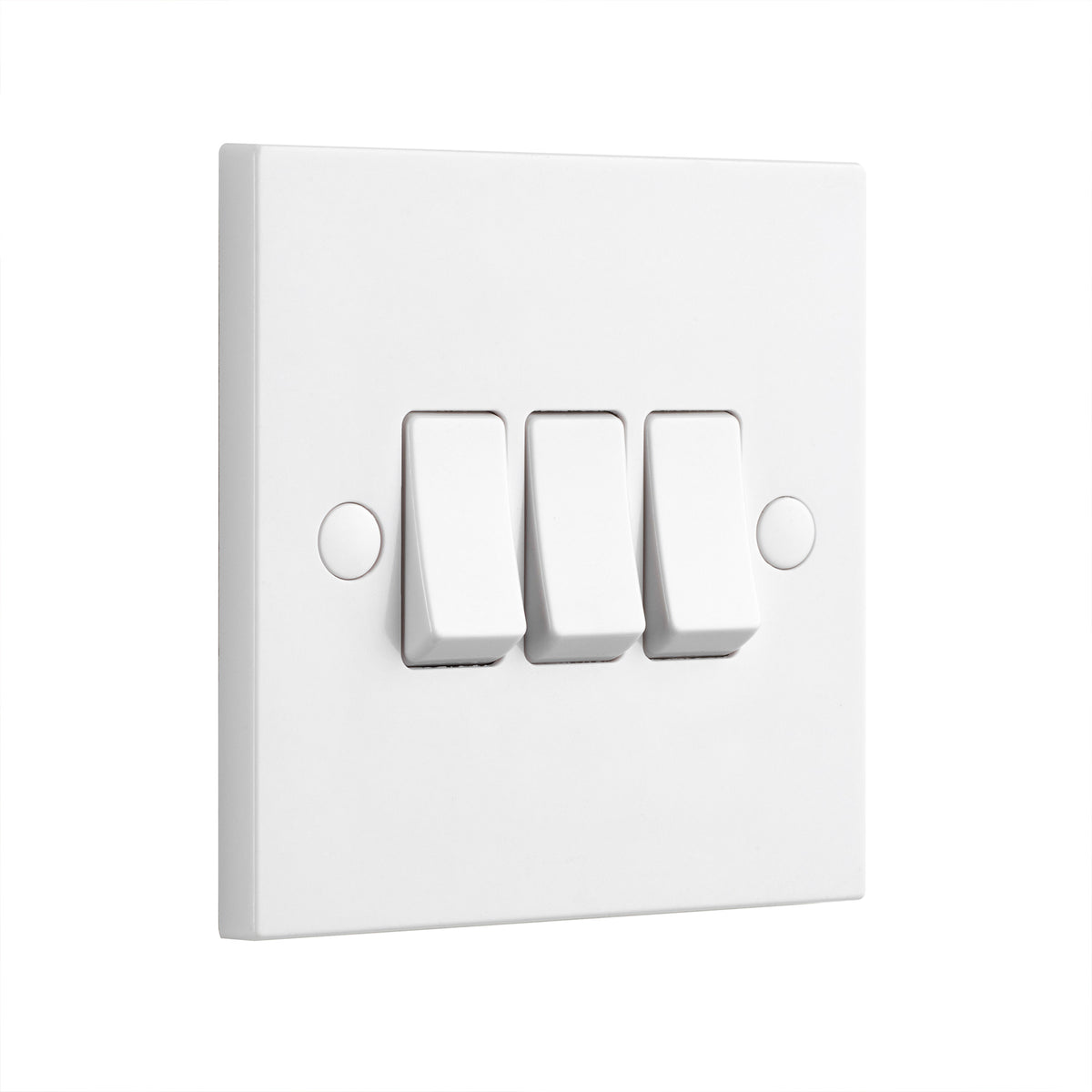 1, 2 & 3 Gang 2 Way White Light Switches – 250V AC
