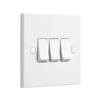 1, 2 & 3 Gang 2 Way White Light Switches – 250V AC~1247