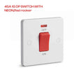 45A Double Pole Cooker Switch with Neon Red Rocker ~1250