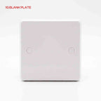 White Blanking Plate 1 Gang and 2 Gang Curved Edge