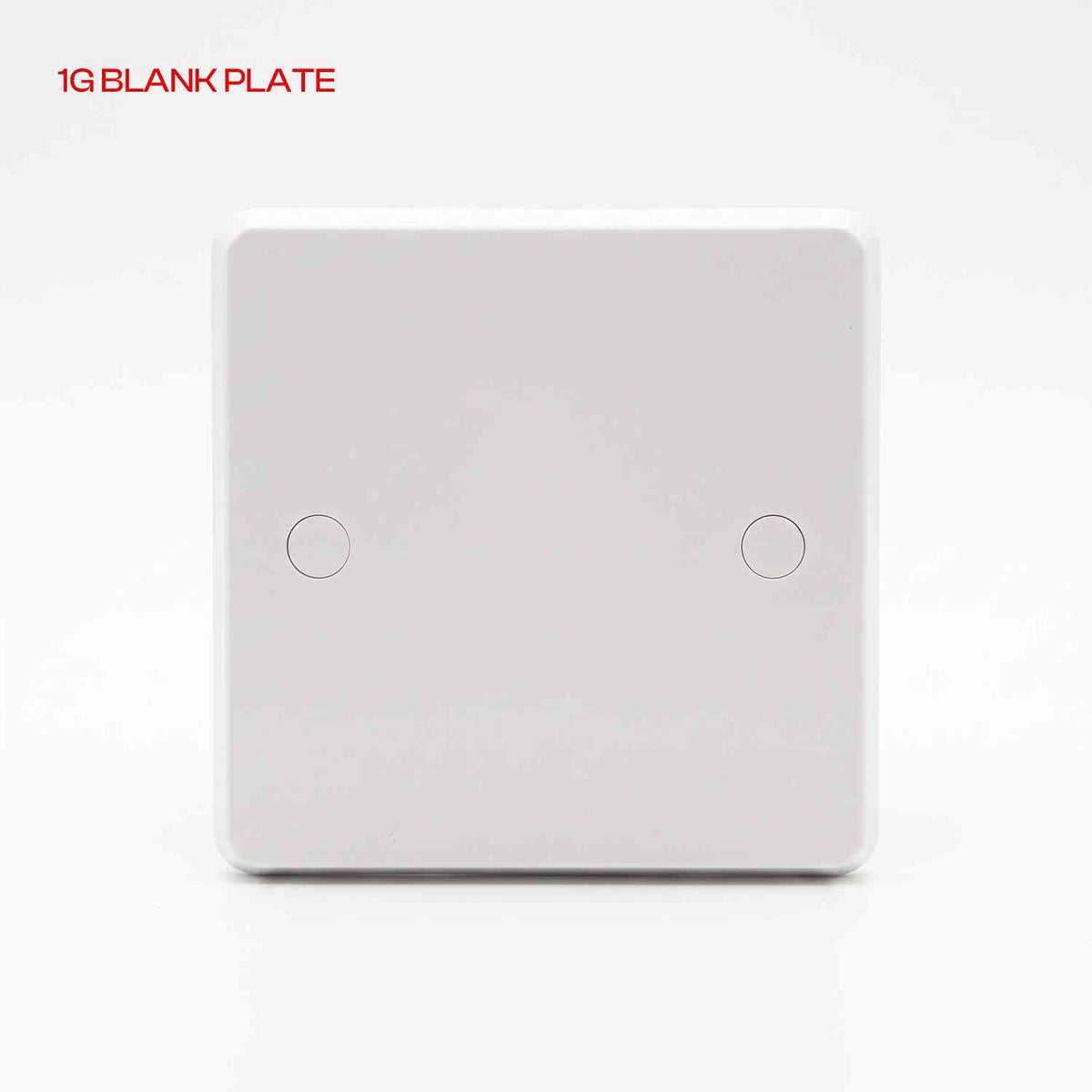 White Blanking Plate 1 Gang and 2 Gang Curved Edge