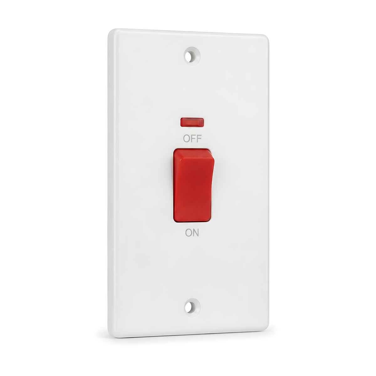 45A Cooker Switch with Neon Indicator and Red Rocker ~1251