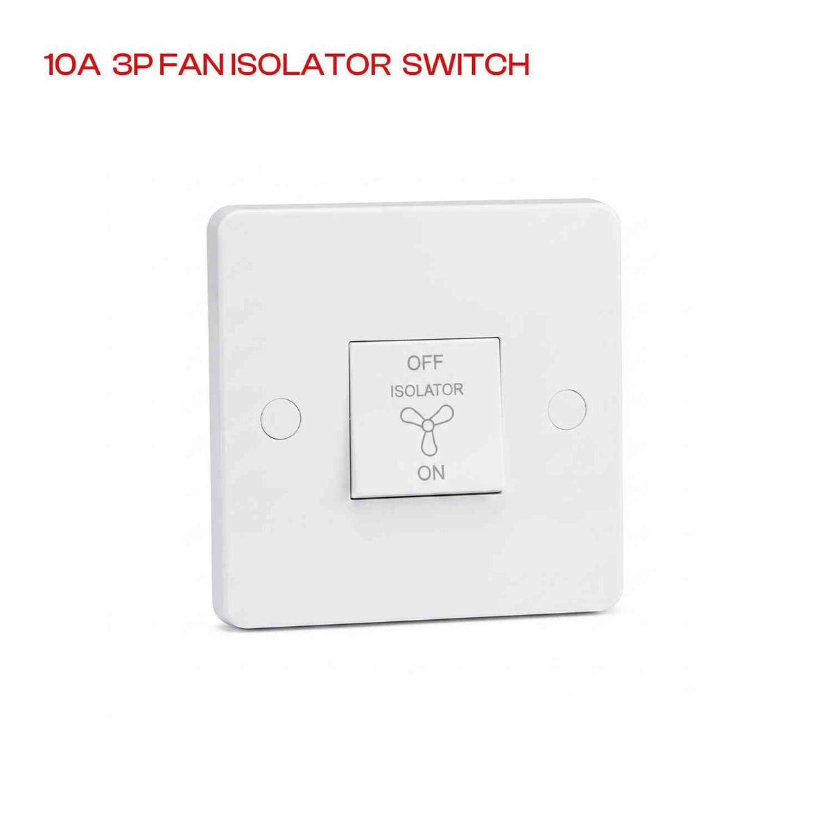10A 3-Pole Fan Isolator Switch