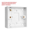 White Surface Mount Pattress Box 16mm ,25mm, 35mm~1254