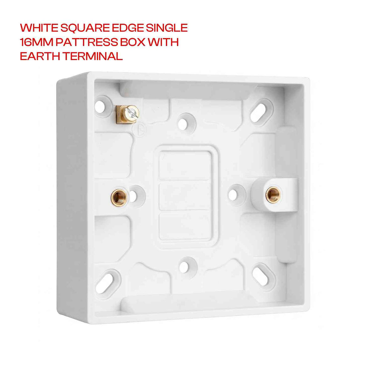White Surface Mount Pattress Box 16mm ,25mm, 35mm~1254
