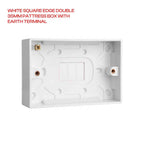White Surface Mount Pattress Box 16mm ,25mm, 35mm~1254
