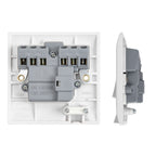 13A White Switched Fused Spur with Neon Indicator & Flex Outlet~1256