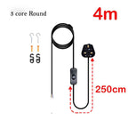 Plug-In Lamp Cable with UK Plug and Inline Switch, 2 Core and 3 Core