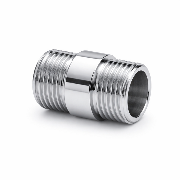 16mm Lighting Nipple Connector Chrome White Brass