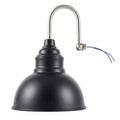Black Swan Neck Wall Light, Industrial Metal Dome E27