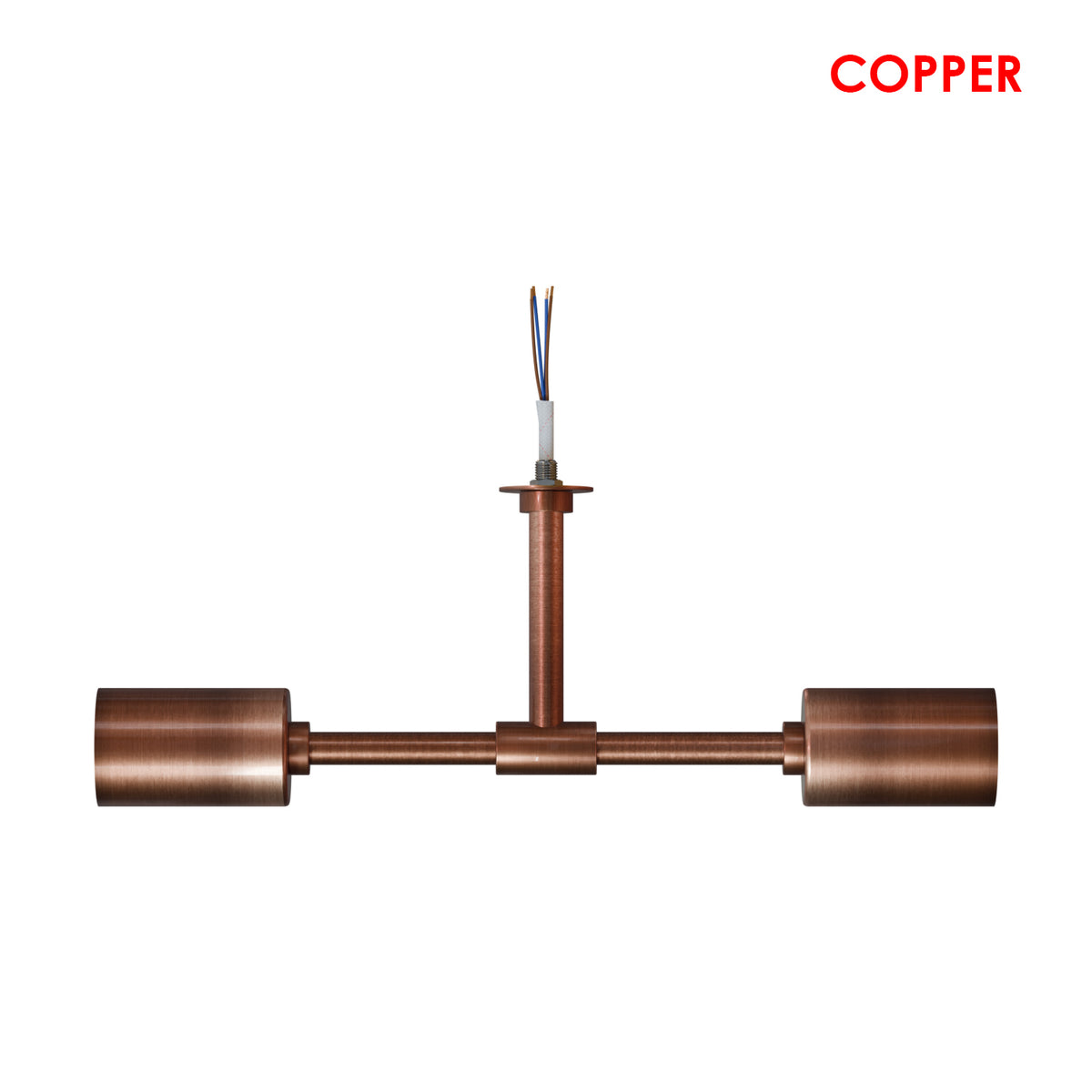 Double Arm Lamp Holder Fitting Vintage Industrial Black White Copper