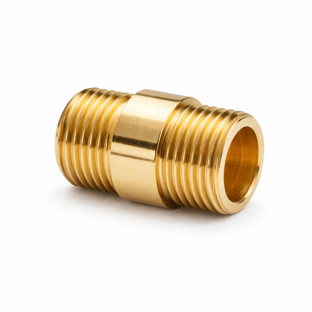 16mm Lighting Nipple Connector Chrome White Brass