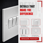1, 2 & 3 Gang 2 Way White Light Switches – 250V AC~1247