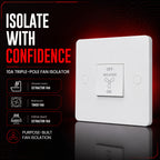 Click Mode 10A 3-Pole Fan Isolator Switch