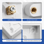 White Surface Mount Pattress Box 16mm ,25mm, 35mm~1254