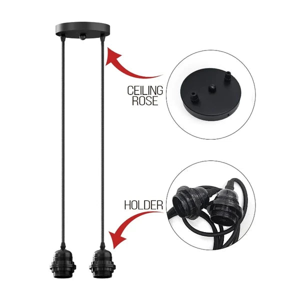 2-way ceiling pendant light kit / hanging system