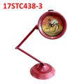 Red Retro Metal Desk Clock – Handmade Industrial Table Clock