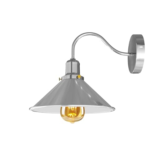 DC VOLTAGE Retro Swan Neck Wall Sconce | Yellow Brass Industrial Light ~1064