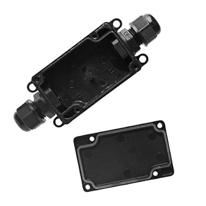 IP65 Waterproof Cable Junction Box – Black Outdoor Electric Connector ~1188