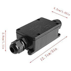 IP65 Waterproof Cable Junction Box – Black Outdoor Electric Connector ~1188
