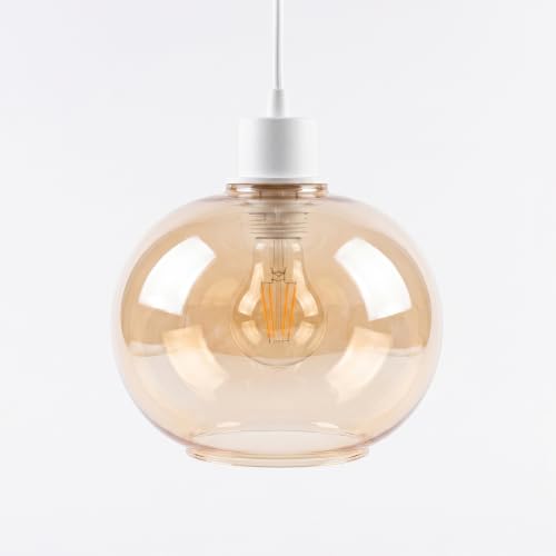 amber glass replacement lamp shade for pendant light
