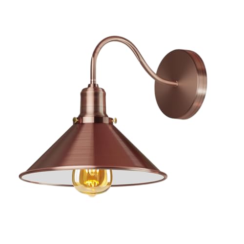 DC VOLTAGE Retro Swan Neck Wall Sconce | Yellow Brass Industrial Light ~1064