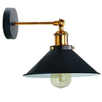Industrial Metal Wall Sconce – Vintage Cone Shade E27 Fixture ~1070