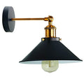 industrial E27 wall light black