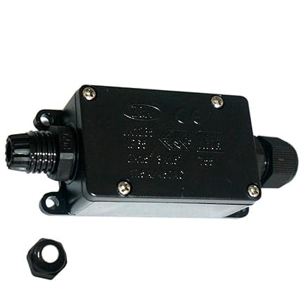 IP65 Waterproof Cable Junction Box – Black Outdoor Electric Connector ~1188