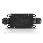 IP65 Waterproof Cable Junction Box – Black Outdoor Electric Connector ~1188