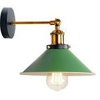 Industrial Metal Wall Sconce – Vintage Cone Shade E27 Fixture ~1070